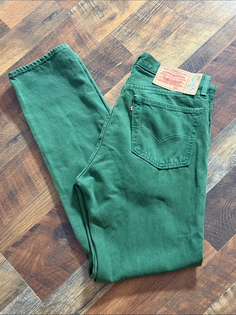 Levi’s x Denim Tears Green Garment Dyed Jeans Button Fly W32 Rare Collaboration